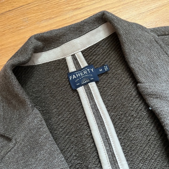 Faherty Women’s M Inlet Knit Blazer Brown - Picture 6 of 8